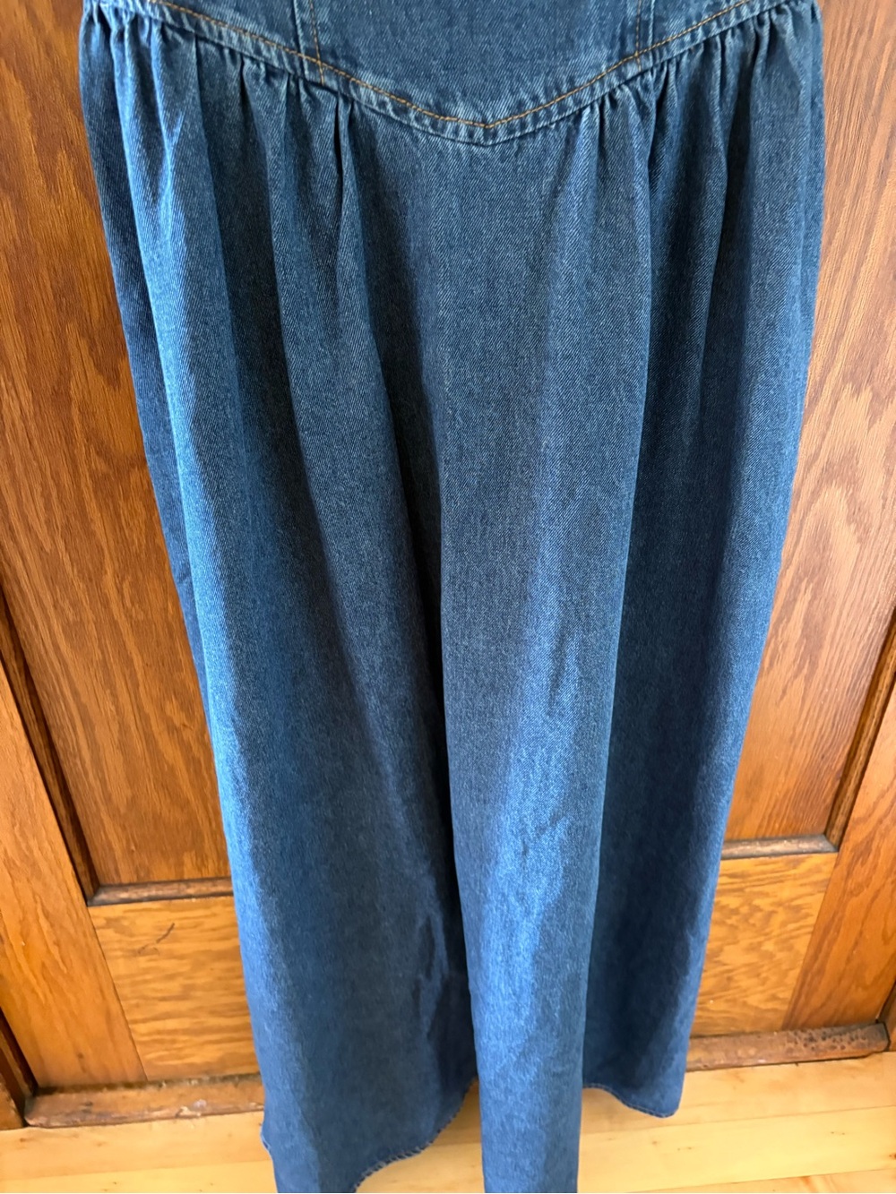 Commense Sweetheart Collar Denim Long Dress Sz Small EUC - Picture 6 of 12
